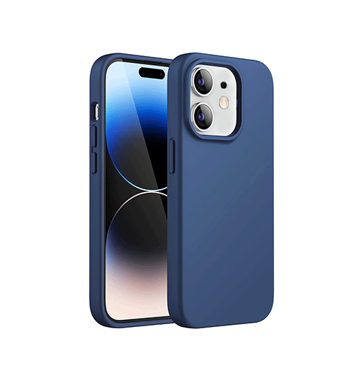 iPhone 12 Mini | iPhone 12 Mini - Deluxe™ Soft Touch Silikone Cover - Navy - DELUXECOVERS.DK
