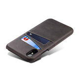 iPhone X / XS | iPhone X/Xs - NX Design™ Læder Cover M. Kortholder - Sort - DELUXECOVERS.DK