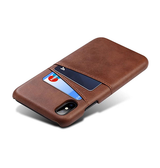iPhone XS Max | iPhone XS Max - NX Design™ Læder Cover M. Kortholder - Brun - DELUXECOVERS.DK