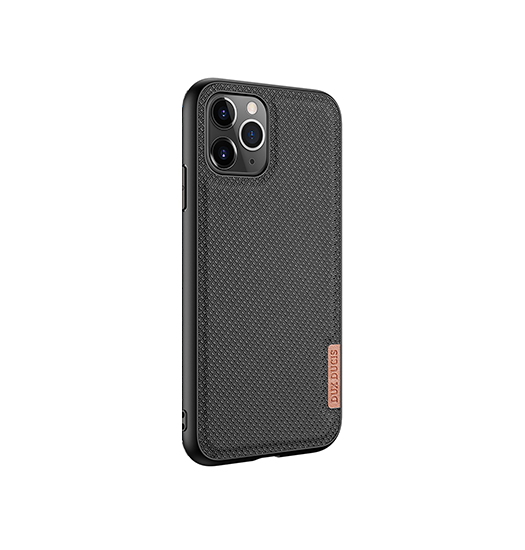 iPhone 11 Pro | iPhone 11 Pro - DUX DUCIS® Luxe Cover - Tekstil Design - Sort - DELUXECOVERS.DK