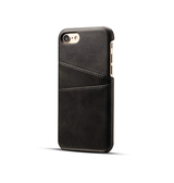 iPhone 7 / 8 / SE (2020/2022) | iPhone 7/8/SE(2020/2022) - NX Design™ Læder Cover M. Kortholder - Sort - DELUXECOVERS.DK