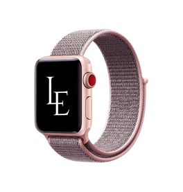 Apple Watch 38mm | Apple Watch (38/40/SE/41/42mm) - L'Empiri™ Nylon Velcro Rem - Rose - DELUXECOVERS.DK