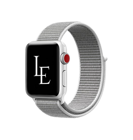 Apple Watch 38mm | Apple Watch (38/40/SE/41/42mm) - L'Empiri™ Nylon Velcro Rem - Sølv - DELUXECOVERS.DK