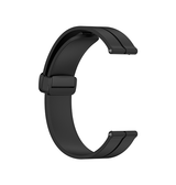 22MM | 22mm - DeLX Straight-Line Silikone Rem - Sort - DELUXECOVERS.DK