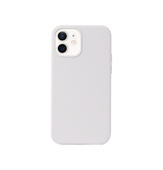 iPhone 12 | iPhone 12 - DeLX™ Pastel Silikone Cover - Hvid/Lysegrå - DELUXECOVERS.DK