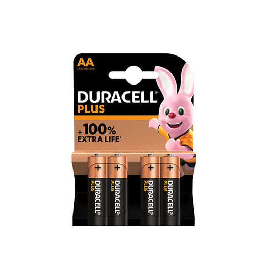Batteri | Duracell® Plus - LR6/MN1500 - AA 1.5V Batterier - 4.stk - DELUXECOVERS.DK