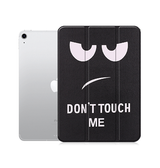 iPad 10.9" (2022) | iPad 10.9" 2022 (10th gen) - "Don't Touch" Trifold Læder Cover  - Sort - DELUXECOVERS.DK