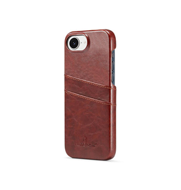 iPhone 17e / 16e | iPhone 17e / 16e - NX Design™ Læder Cover M. Kortholder - Brun - DELUXECOVERS.DK