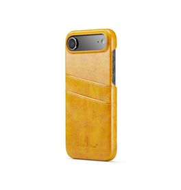 iPhone 17 Air | iPhone 17 Air - NX Design™ Læder Cover M. Kortholder - Gul - DELUXECOVERS.DK