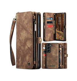 Samsung Galaxy S25 | Samsung Galaxy S25 - CaseMe™ Multifunktionel Læder Etui / Pung - Brun - DELUXECOVERS.DK