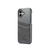 iPhone 17 | iPhone 17 - NX Design™ Læder Cover M. Kortholder - Grå - DELUXECOVERS.DK
