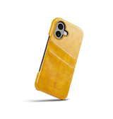 iPhone 17 | iPhone 17 - NX Design™ Læder Cover M. Kortholder - Gul - DELUXECOVERS.DK