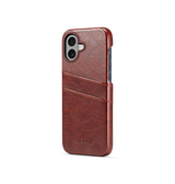 iPhone 17 | iPhone 17 - NX Design™ Læder Cover M. Kortholder - Brun - DELUXECOVERS.DK