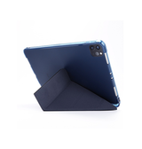 iPad Air 6 11" 2024 | iPad Air 11" (2024/2025) - Orgami Trifold Læder Cover M. Stander - Navy - DELUXECOVERS.DK