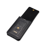 iPhone 15 Plus | iPhone 15 Plus - DG.MING™ Læder Bælte Sleeve M. Kortholder - Sort - DELUXECOVERS.DK