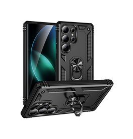 Samsung Galaxy S25 Ultra | Samsung Galaxy S25 Ultra - NX Pro™ Armor Cover m. Ring Holder - Sort - DELUXECOVERS.DK