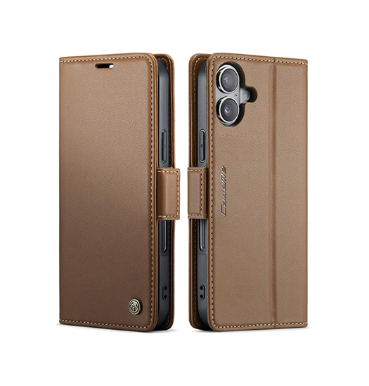iPhone 17 - CaseMe™ Neo Læder Cover / Pung - Brun