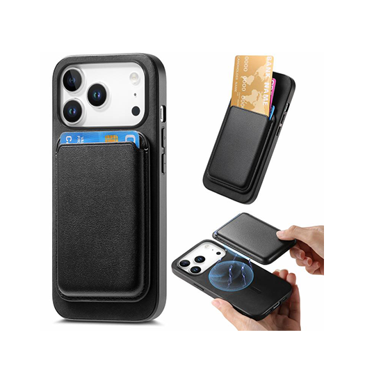 iPhone 17 Pro Max - Valora™ MagSafe Kortholder 2-i-1 Cover - Retro Sort