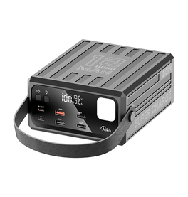 JOKO® | Stor kapacitet Powerbank 120.000 mAh | 22,5W hurtig opladning, bærbar oplader – Sort