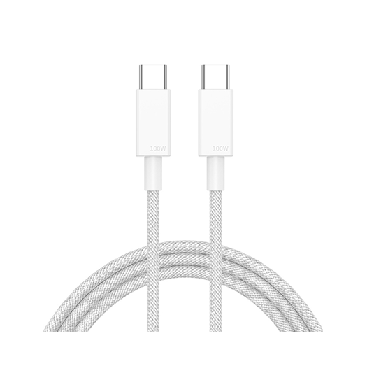 USB-C til USB-C | Fast-Charge Kabel – Hvid – 1m (100W)