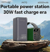Powerbank | KONFULON® 60K | 30W Powerbank 60.000 mAh - Grå - DELUXECOVERS.DK
