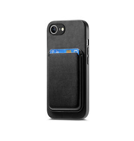 iPhone 17e / 16e | iPhone 17e / 16e - Valora™ MagSafe Cover med Aftagelig Kortholder - Retro Sort - DELUXECOVERS.DK