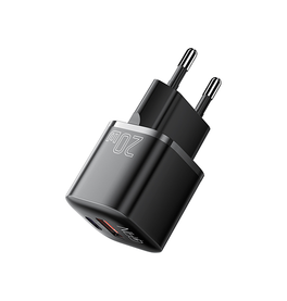 Vægoplader | ESSAGER™ | USB-C Vægoplader 3.0 - Hurtigoplader - 20W - Sort - DELUXECOVERS.DK
