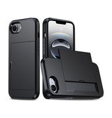 iPhone 16e | iPhone 16e - Deluxe™ Håndværker Cover M. Kortholder - Sort - DELUXECOVERS.DK