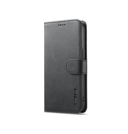 iPhone 16e | iPhone 16e - LC.IMEEKE™ Læder Cover M. Kortholder - Sort - DELUXECOVERS.DK