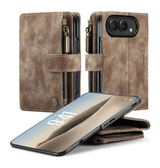 iPhoneDuo | iPhone Duo – CaseMe™ Multifunktionel Læder Etui / Pung - Brun - DELUXECOVERS.DK
