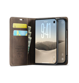 iPhone Duo – CaseMe™ Noble Læder Etui / Pung - Mørkebrun