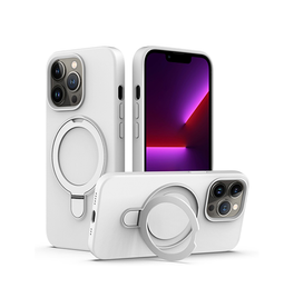 iPhone 13 Pro | iPhone 13 Pro - DeLX™ Silikone Cover m. MagSafe Ring - Hvid - DELUXECOVERS.DK