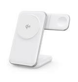 Ladestation / Trådløs oplader | Magcold™ | 3-i-1 Ladestation til Mobil, iWatch, AirPods - 45W! - Hvid - DELUXECOVERS.DK
