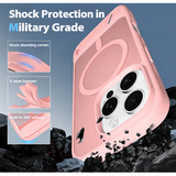 iPhone 16 Pro Max | iPhone 16 Pro Max - Frosted MagSafe Cover M. Kickstand - Pink - DELUXECOVERS.DK