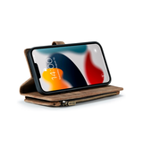 iPhone 16 Pro Max | iPhone 16 Pro Max - CaseMe™ Multifunktionel Læder Etui / Pung - Brun - DELUXECOVERS.DK
