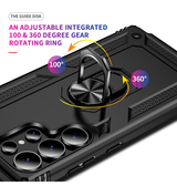 Samsung Galaxy S25 Ultra | Samsung Galaxy S25 Ultra - NX Pro™ Armor Cover m. Ring Holder - Sort - DELUXECOVERS.DK