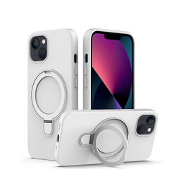 iPhone 13 | iPhone 13 - DeLX™ Silikone Cover m. MagSafe Ring - Hvid - DELUXECOVERS.DK