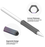 Apple Pencil Tilbehør | Apple Pencil 2 - Stylus Pen Grip - 3-pak - Hvid/Grå/Sort - DELUXECOVERS.DK