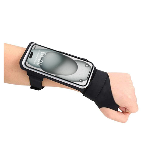 iPhone Løbeudstyr | iPhone 15 Pro Max - NX Løbearmbånd Holder til Håndleddet - Sort - DELUXECOVERS.DK