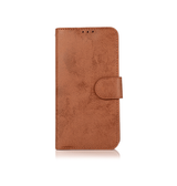 iPhone 12 | iPhone 12 - Vintage 2-In-1 Læder Etui M. Aftageligt Cover - Brun - DELUXECOVERS.DK