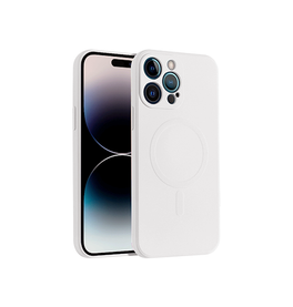 iPhone 14 Pro Max | iPhone 14 Pro Max - Magnetisk Silikone Cover M. MagSafe - Beige - DELUXECOVERS.DK