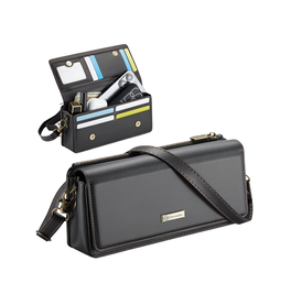 iPhone 16e | iPhone 16e - CaseMe™ Multifunktionel Skuldertaske - Sort - DELUXECOVERS.DK