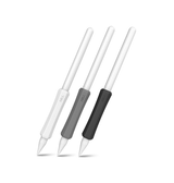 Apple Pencil Tilbehør | Apple Pencil 2 - Stylus Pen Grip - 3-pak - Hvid/Grå/Sort - DELUXECOVERS.DK