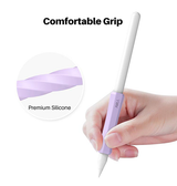 Apple Pencil Tilbehør | Apple Pencil 2 - Stylus Pen Grip - 3-pak - Hvid/Lilla/Pink - DELUXECOVERS.DK