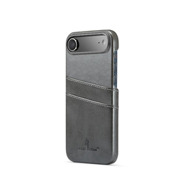 iPhone 17 Air | iPhone 17 Air - NX Design™ Læder Cover M. Kortholder - Grå - DELUXECOVERS.DK
