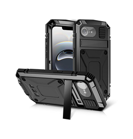 iPhone 16e | <AAA>iPhone 16e - R-JUST™ Safeguard Vandtæt 360° Cover - Sort - DELUXECOVERS.DK