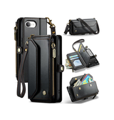 iPhone 16e | iPhone 16e - CaseMe™ RFID Læder Taske / Etui m. Pung - Sort - DELUXECOVERS.DK