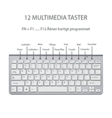 Tastatur | Tastatur & Mus - Trådløst Kombo - USB-A - Hvid - DELUXECOVERS.DK