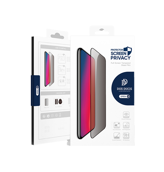 iPhone Beskyttelsesglas | iPhone 17e / 16e - DUX DUCIS® Premium Hærdet Beskyttelsesglas - Privacy - DELUXECOVERS.DK