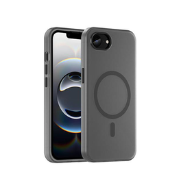 iPhone 16e | <AAA>iPhone 16e - DeLX™ Translucent MagSafe Silikone Cover - Sort - DELUXECOVERS.DK